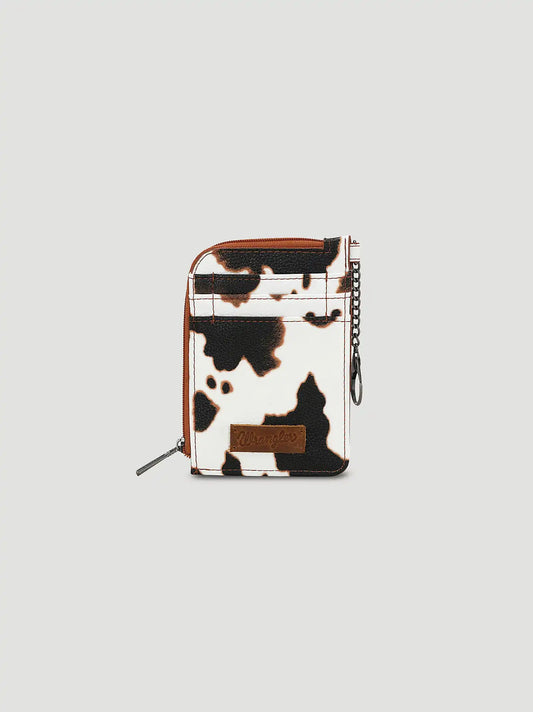 Cow Print Wallet:Brown White:One Size