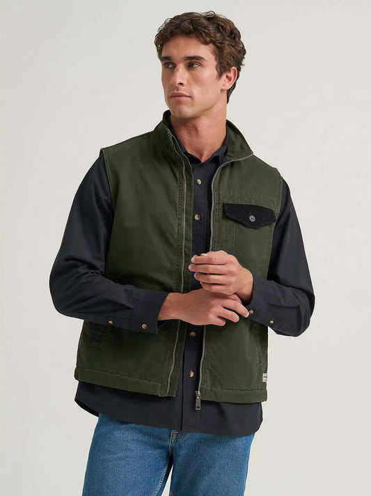 Men's Sherpa Lined Vest in Rosin