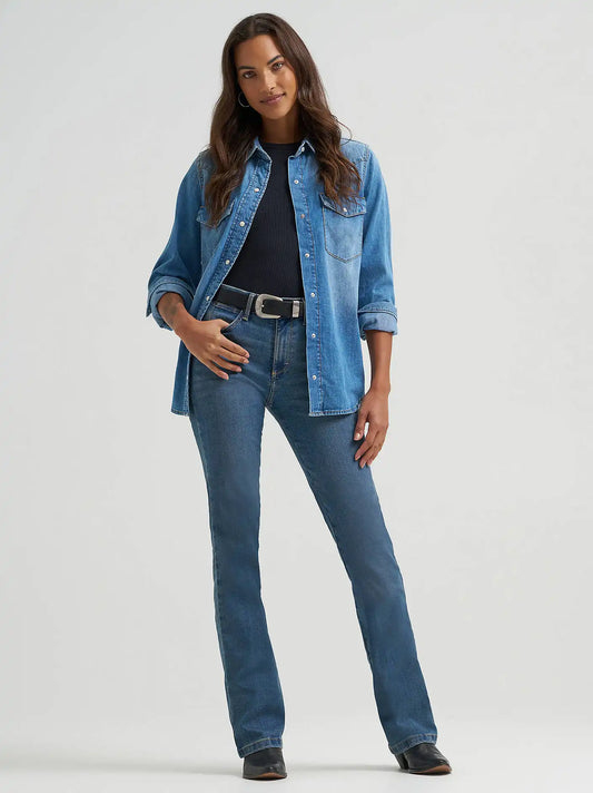 Women's Wrangler BESPOKE High Rise Bootcut Jean in Ada