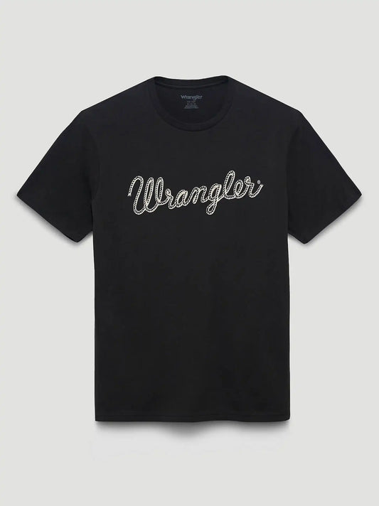 Men's Wrangler® Rope Logo T-Shirt in Jet Black
