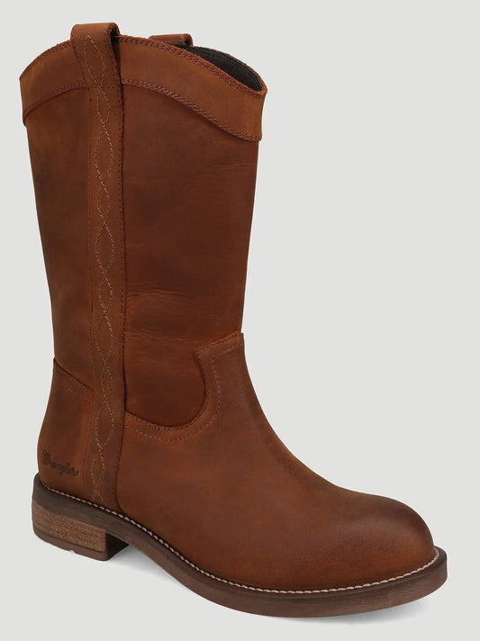 Women's Delilah Round-Toe Casual Boot in Bridle Brown