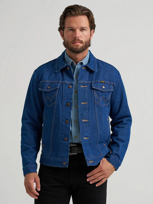 Wrangler® Cowboy Cut® Unlined Denim Jacket in Prewashed Denim