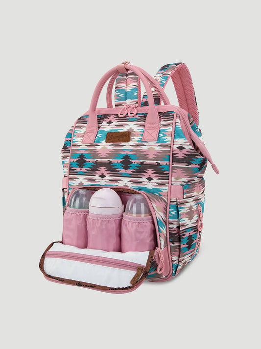 Southwest Print Backpack:Pink:One Size