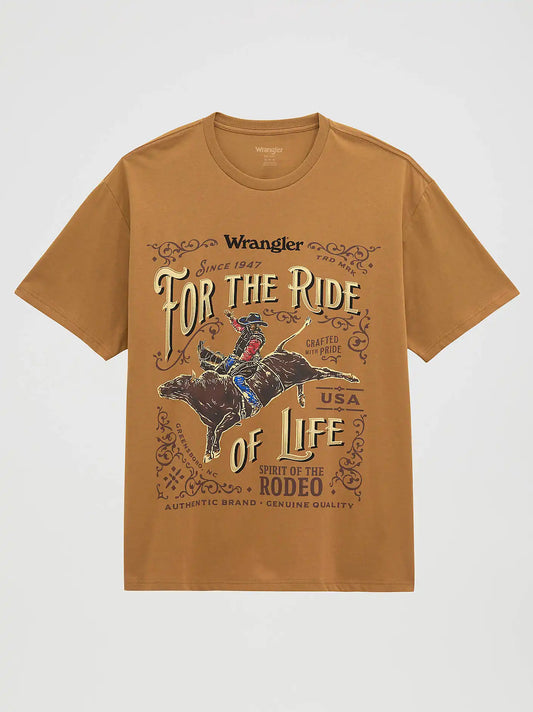 Ride of Life Vintage Fit Graphic T-Shirt in Tobacco Brown