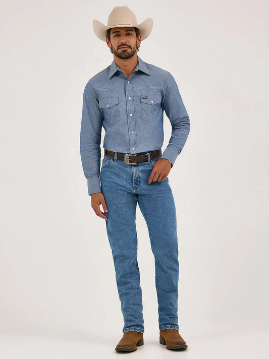 Premium Performance Advanced Comfort Cowboy Cut® Regular Fit Jean in Stone Bleach