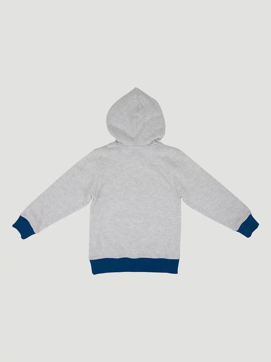 Wrangler Boy's Graphic Hoodie in Cowboy Grey
