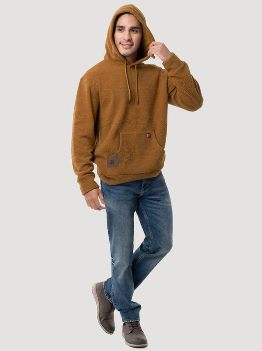 Men's RIGGS WORKWEAR® Sherpa Pullover Hoodie in Duck Brown