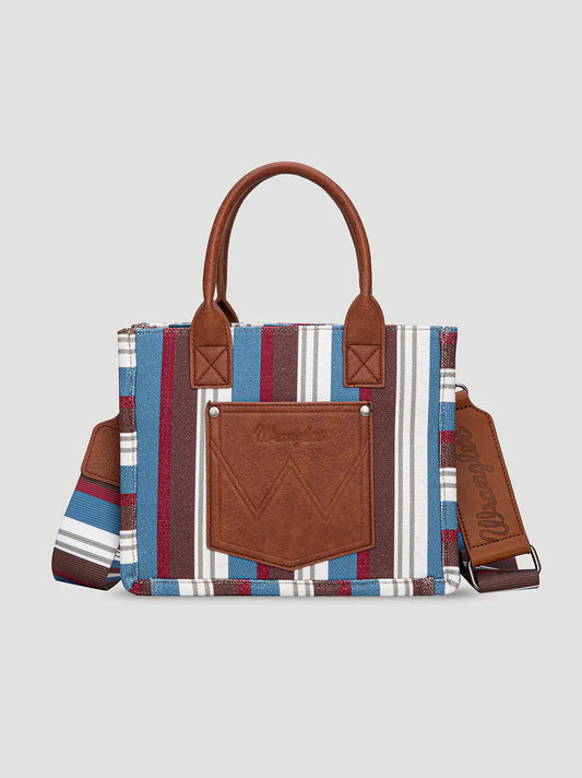 Brushpopper Stripe Mini Tote:Brown:One Size