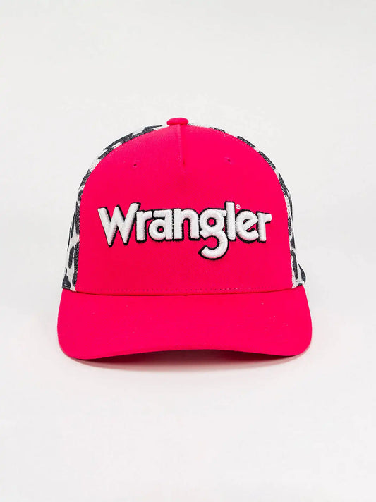 Womens Cow Print Trucker Hat:Pink:One Size