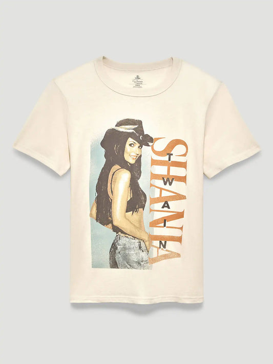 Shania Twain Vertical Graphic T-Shirt in Marshmallow