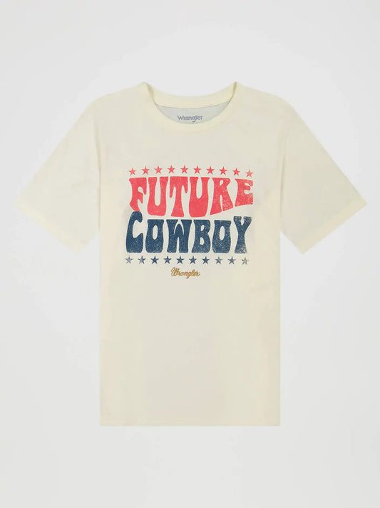 Boy's Future Cowboy Graphic T-Shirt in Antique White Heather