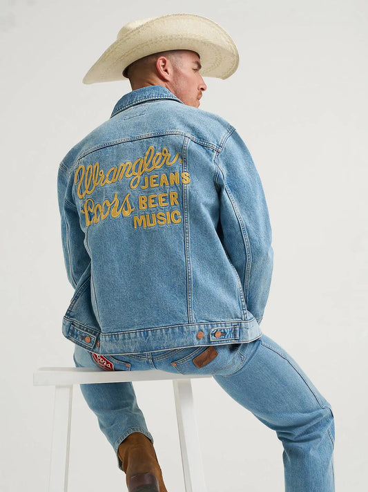 Wrangler x Coors Embroidery Jacket in Beer Wash
