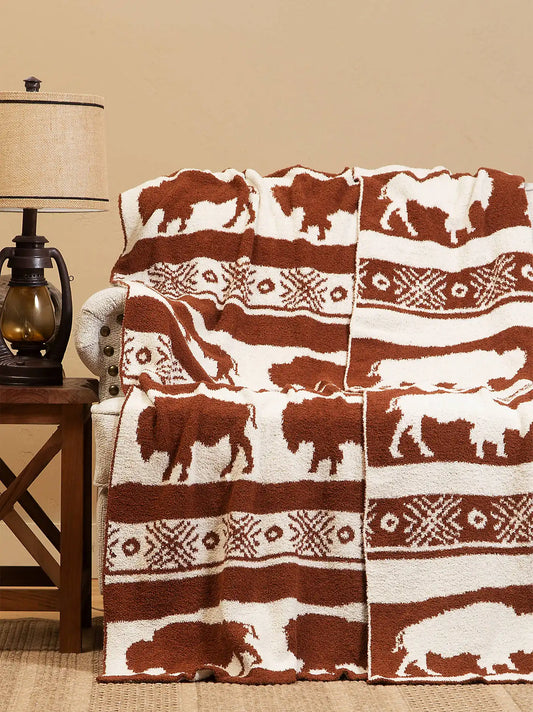 Wrangler Stretchy Throw Blanket:Buffalo Clay:One Size