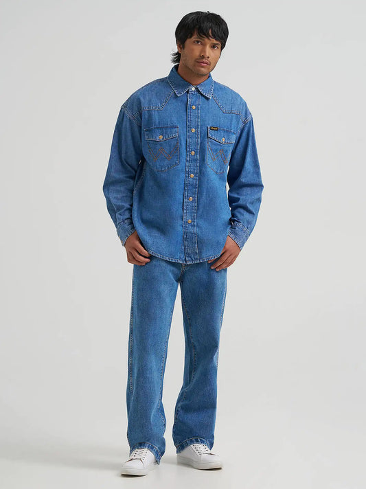 Men's Super Wrangler® Oversized Shirt in Cowboy Fade