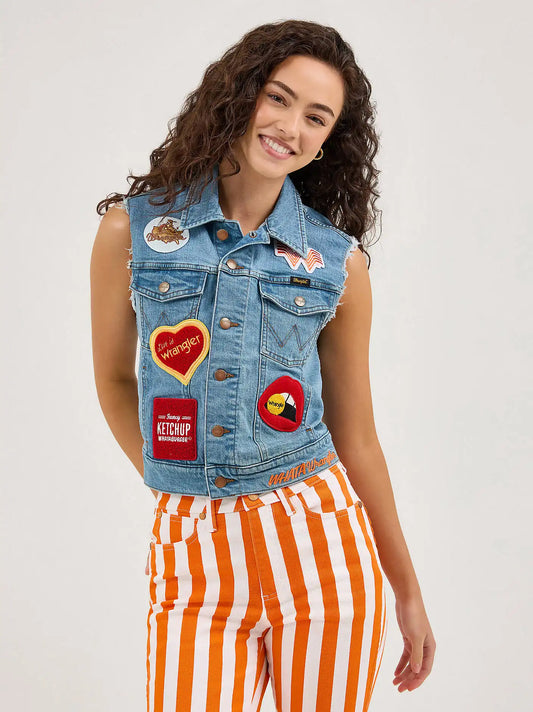Wrangler x Whataburger Women's Cut-Off Vest in Sun Washed