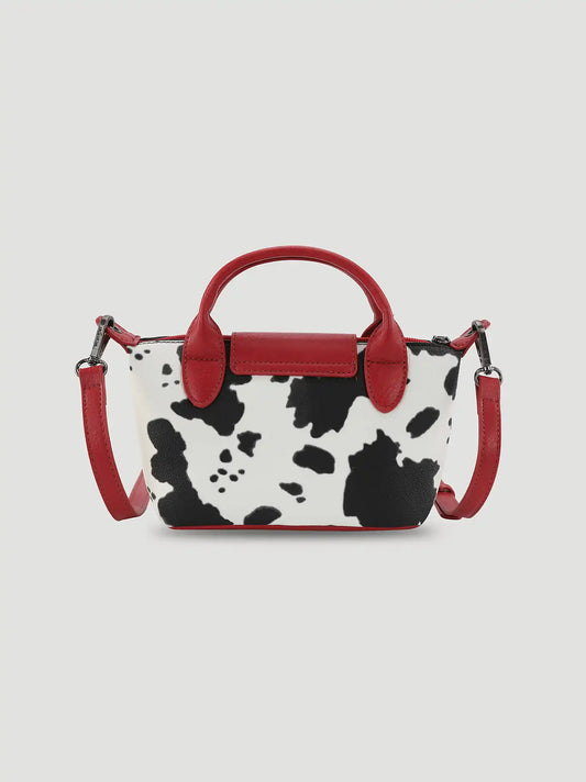 Cow Print Mini Cross Body:Red:One Size