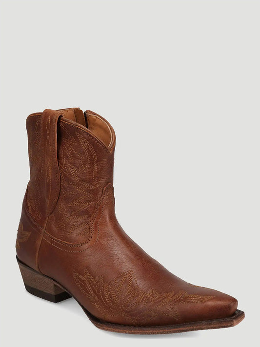 Women's Myrtle Snip-Toe Western Bootie in Saddle Tan