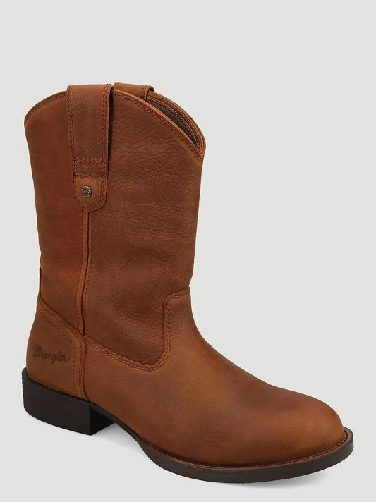Men's Flint Roper Western Boot in Saddle Tan