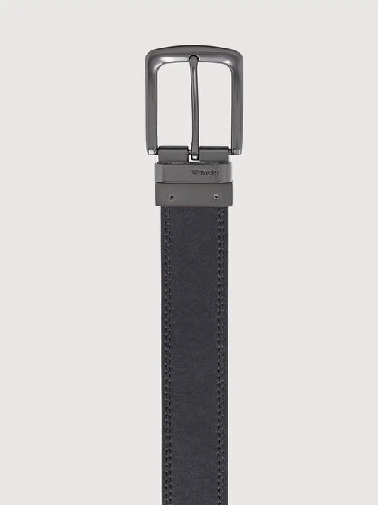 Men's Reversible Engraved Buckle Belt in Brown/Black