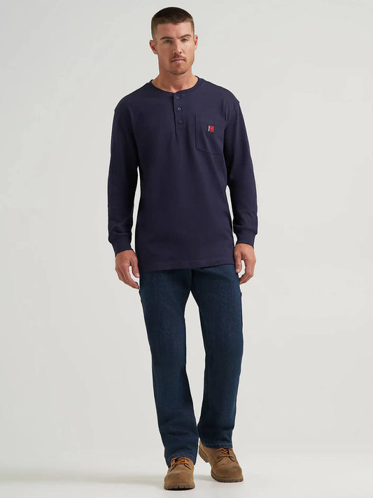 Wrangler RIGGS Workwear® Relaxed Henley in Navy