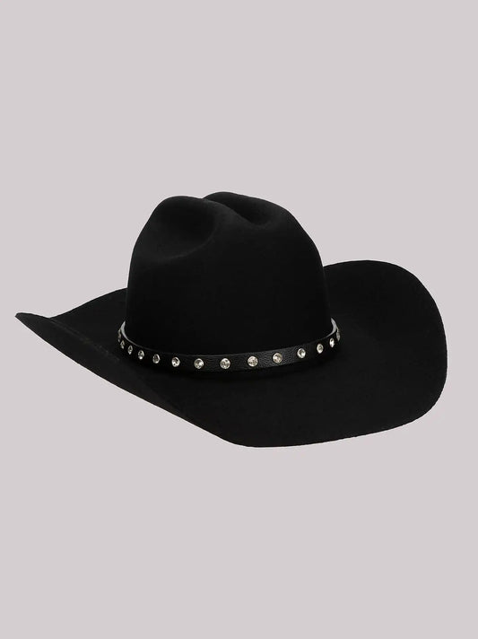 Womens Sparkle Band Cowboy Hat:Black:One Size