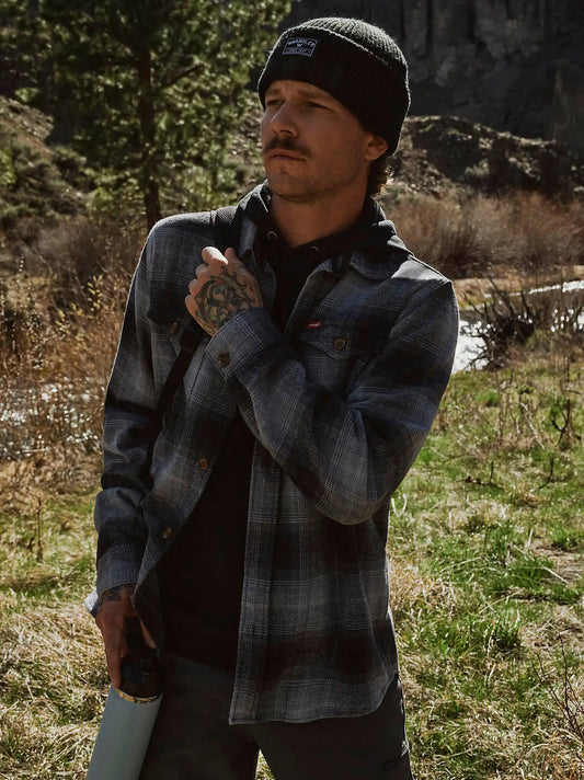 Men's Blanket Flannel Overshirt in Turbulence