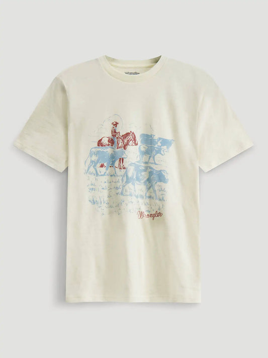 On the Range Reg Fit Graphic Tee in Egret