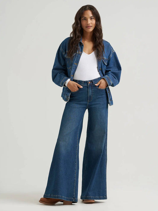 Women's Rainbow Pocket Wide Leg Jean in Icon