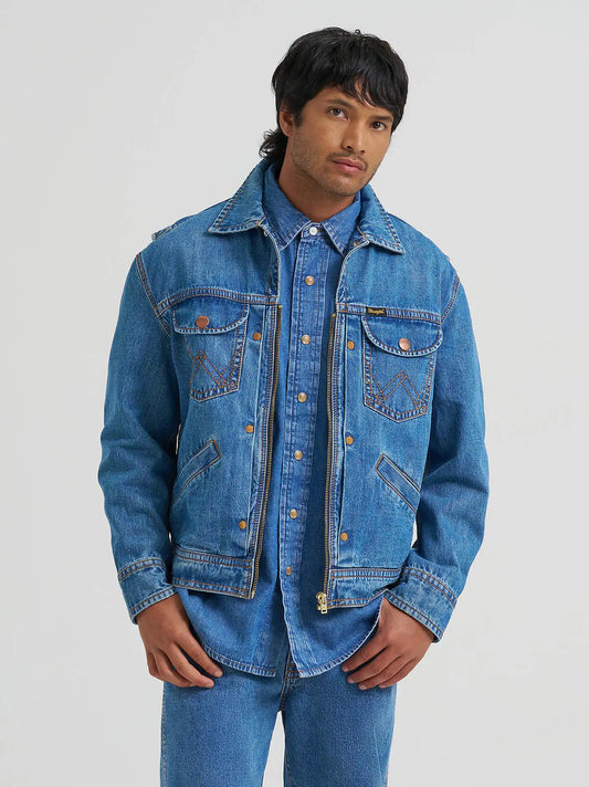 Men's Super Wrangler® Jean Jacket in Cowboy Fade