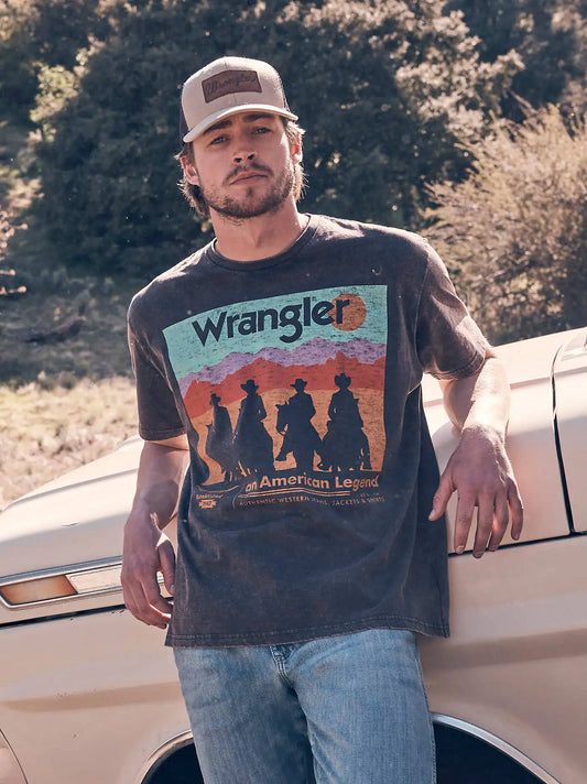 American Legend Vintage Fit Back Graphic T-Shirt in Phantom
