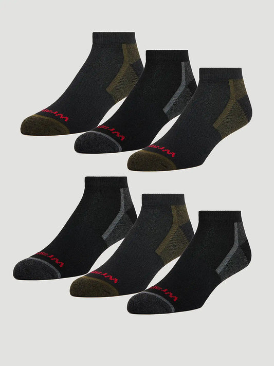 Mens Low Cut Sock 6 Pack:Black:One Size