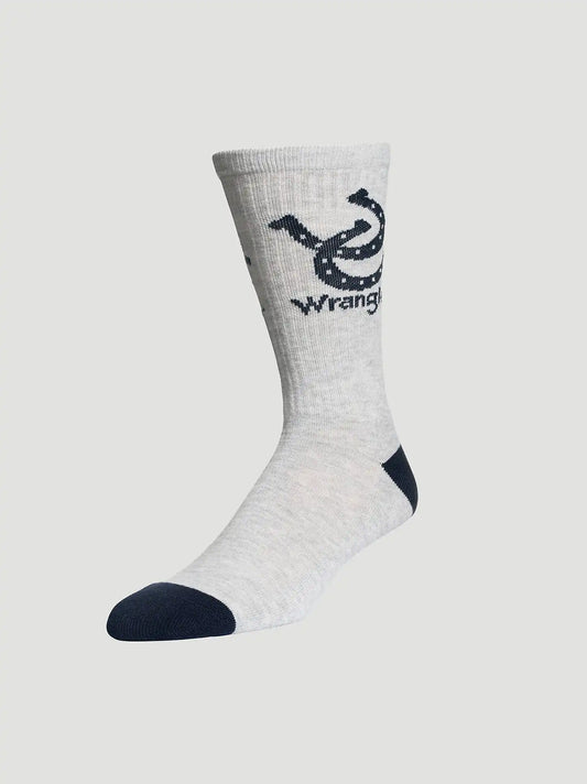 Mens Western Novelty Crew Socks 3 Pack:Heather Grey:One Size