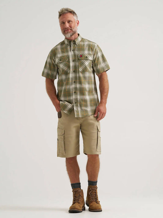 Wrangler® RIGGS Workwear® Performance Canvas Ranger Cargo Short in Khaki