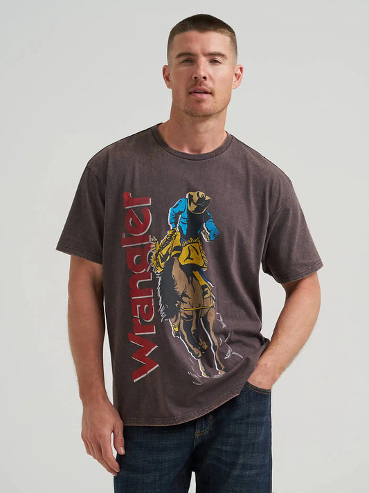 Wild Ride Vintage Fit Graphic T-Shirt in Phantom Acid Wash