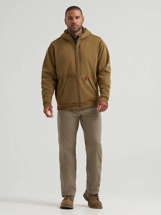 Wrangler® RIGGS Workwear® Technical Hooded Zip Sweatshirt in Kangaroo