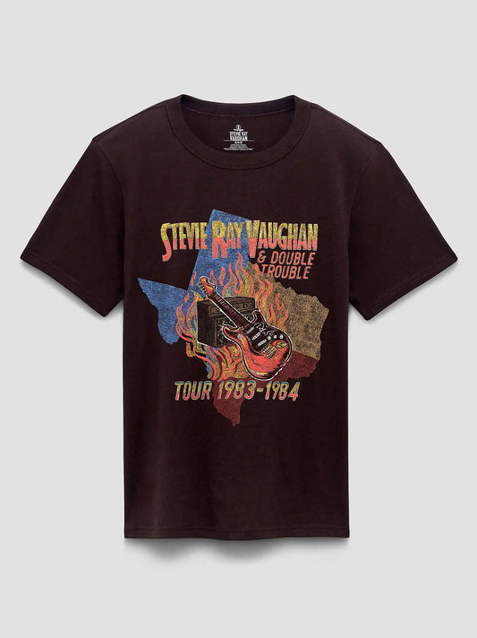 Stevie Ray Vaughan Double Trouble Graphic T-Shirt in Ganache