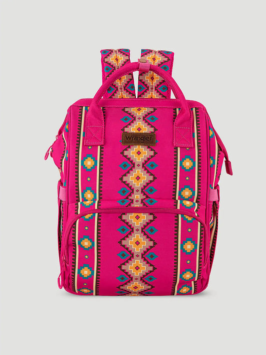 Southwestern Print Backpack:Hot Pink:One Size