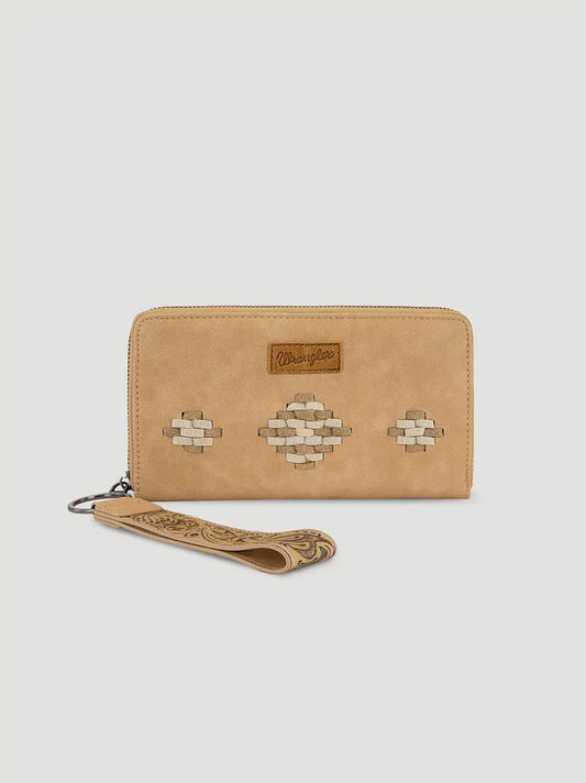 Boho Suede Wristlet:Tan:One Size: