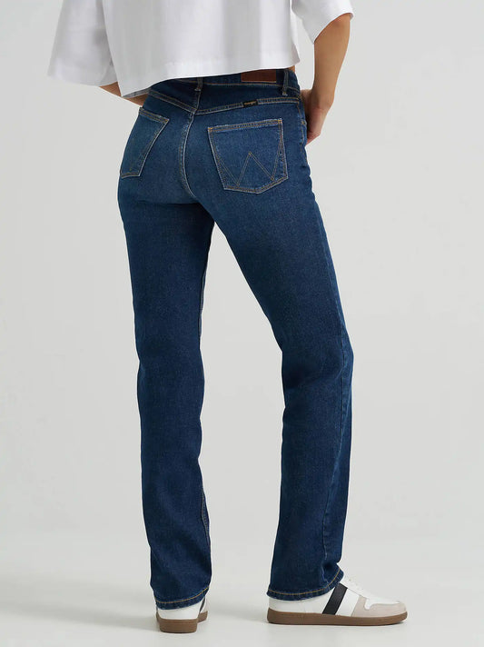 Women's Wrangler® High Rise True Straight Leg Jean in Berry Dark