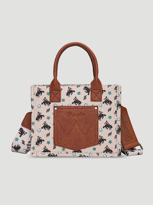 Rodeo Print Mini Tote:Turquoise:One Size