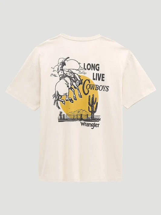 Soaring Cowboy Vintage Fit Back Graphic T-Shirt in Antique White