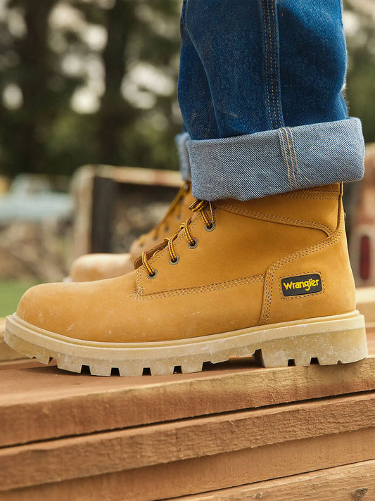 Men's Angus Steel-Toe Lace-Up Work Boot in Tan