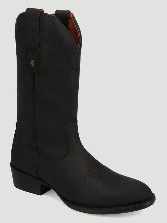 Men's Keenan Round-Toe Western Boot in Black