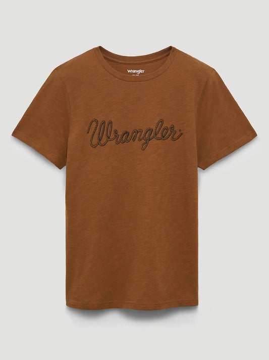 Women's Wrangler Rope Logo Reg Fit Tee in Acorn