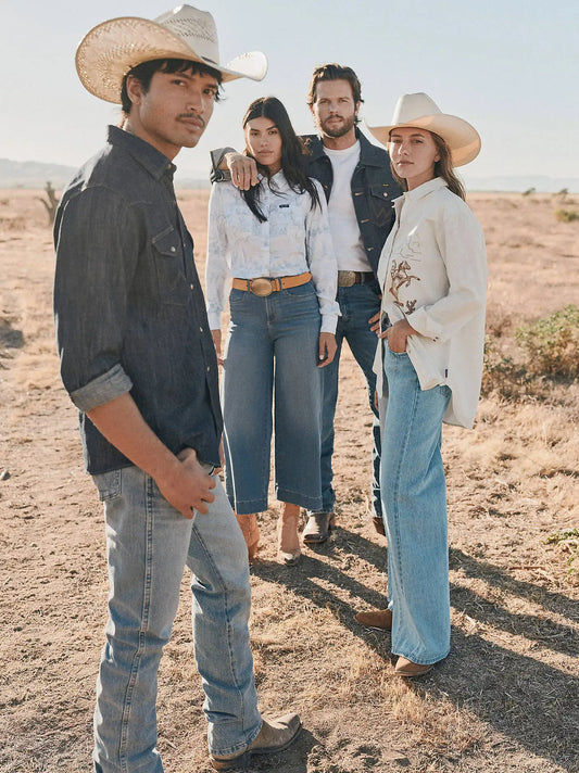 Wrangler® Cowboy Cut® Original Fit Vintage Wash Jean in Authentic Blue