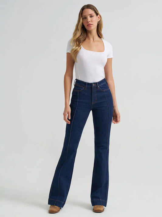 Women's Wrangler Retro® Bailey High Rise Pintuck Trouser Jean in Sariah