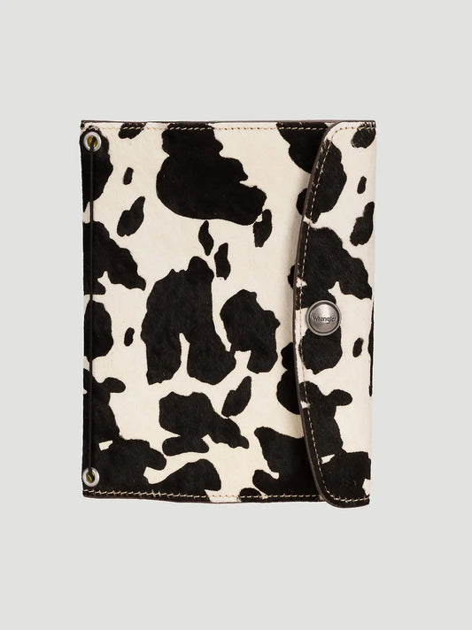 Womens Cow Hair Leather Journal:Black/White:One Size