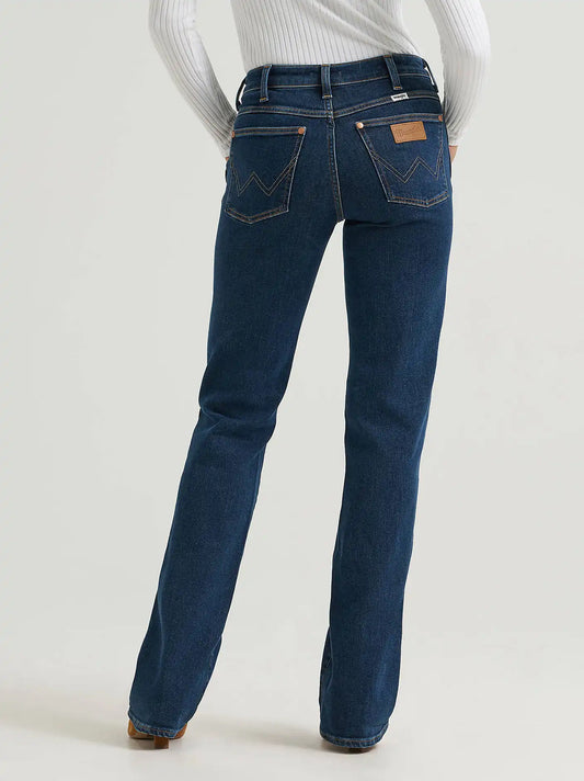 Women's Mid Rise Bootcut Jean in Indigo Eclipse