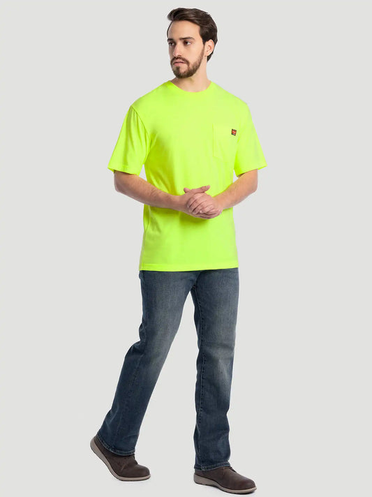 Men's Workwear Pocket T-Shirt in Yellow
