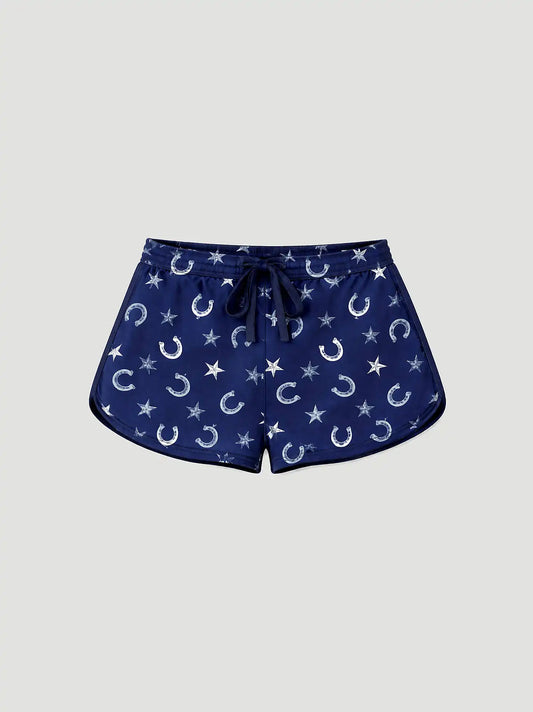 Women's Cami And Shorts Pajama Set in Navy/Grey
